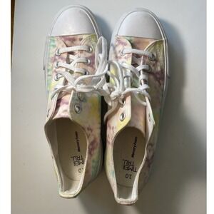 Tie Dye Sneakers Time & Tru Pastel Casual Low Top Canvas Shoes Stylish